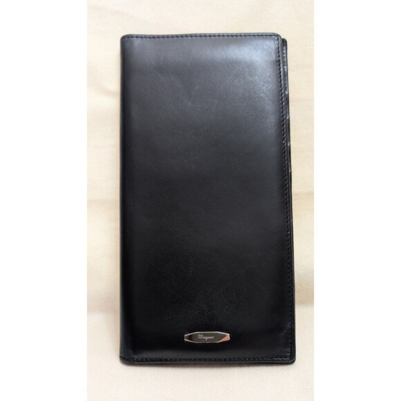 Salvatore Ferragamo Bill Compartment Black Silver Unisex Authentic COA included - Picture 1 of 5